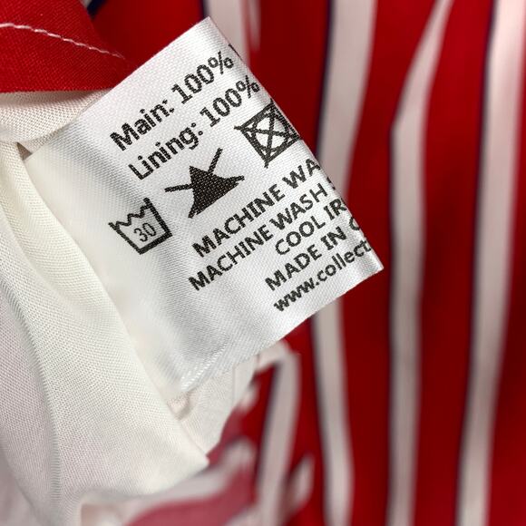 Modcloth X Collectif Ornella Yacht Stripe Skirt Womens 8 Red White Blue Stripe - Picture 7 of 8